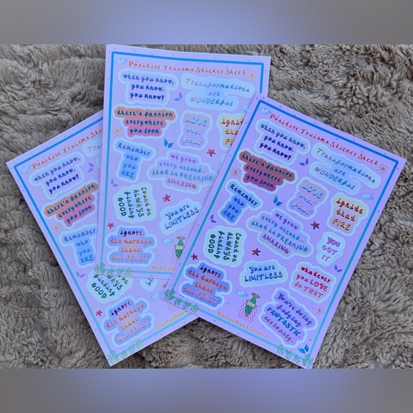 Positive Affirmation Sticker Sheets - Multicolor - Picture 3 of 7